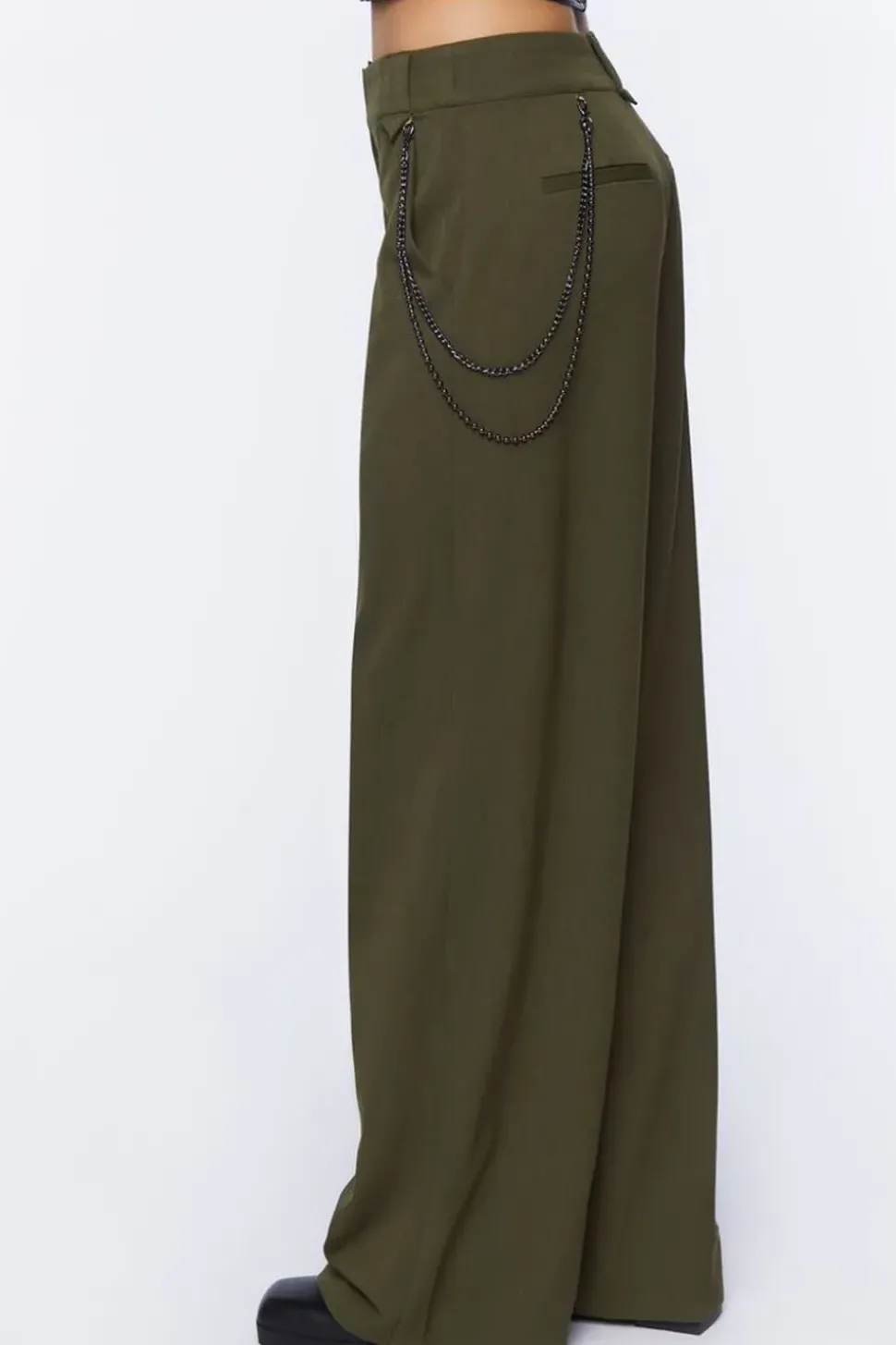 Wallet Chain Wide-Leg Trousers
