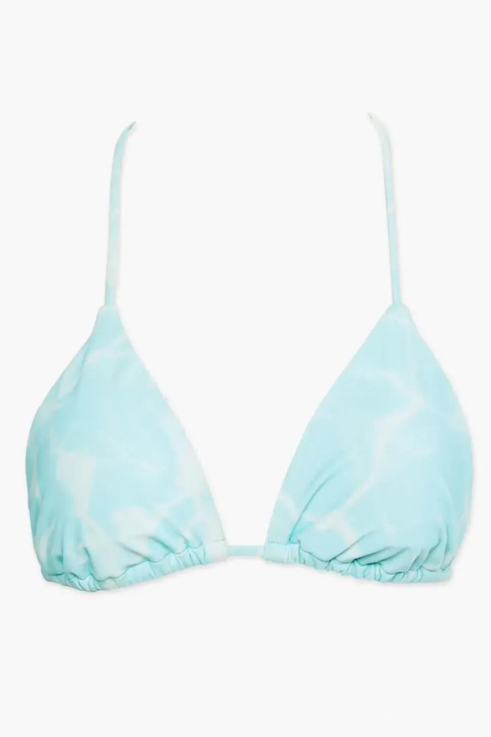 Water Print Triangle Bikini Top