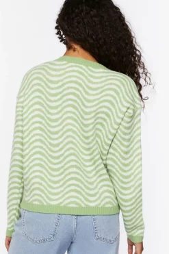 Wave Drop-Sleeve Sweater