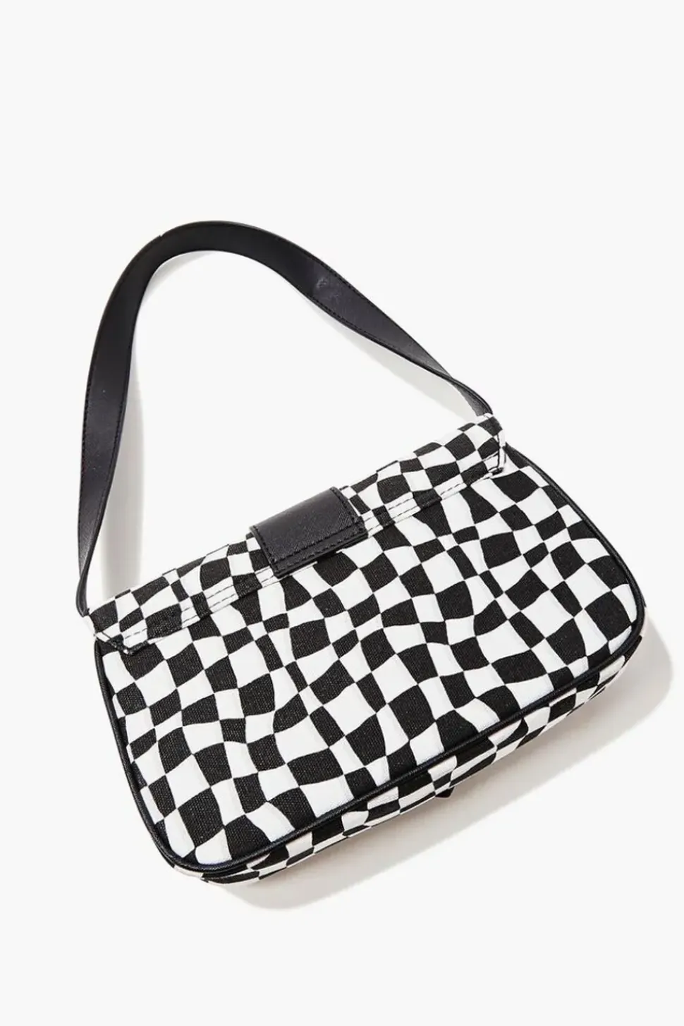 Wavy Checkered Shoulder Bag