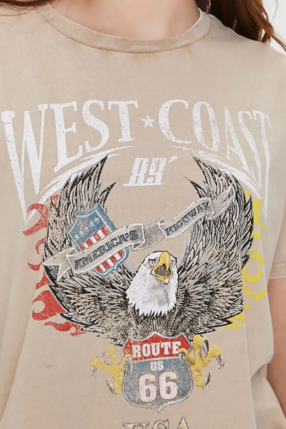 West Coast Graphic T-Shirt Dress