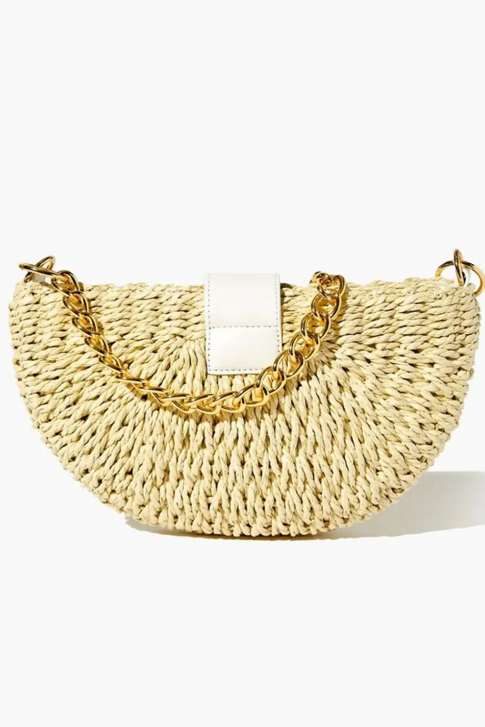 Wicker Crescent Shoulder Bag