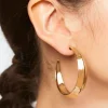 Wide-Band Hoop Earrings