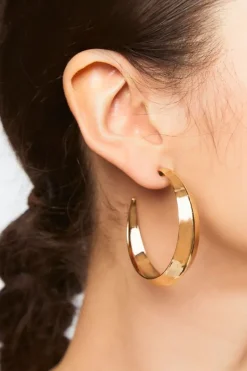 Wide-Band Hoop Earrings