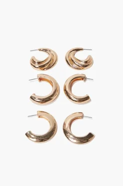 Wide Hoop Earring Set