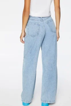 Wide-Leg Drawstring Jeans
