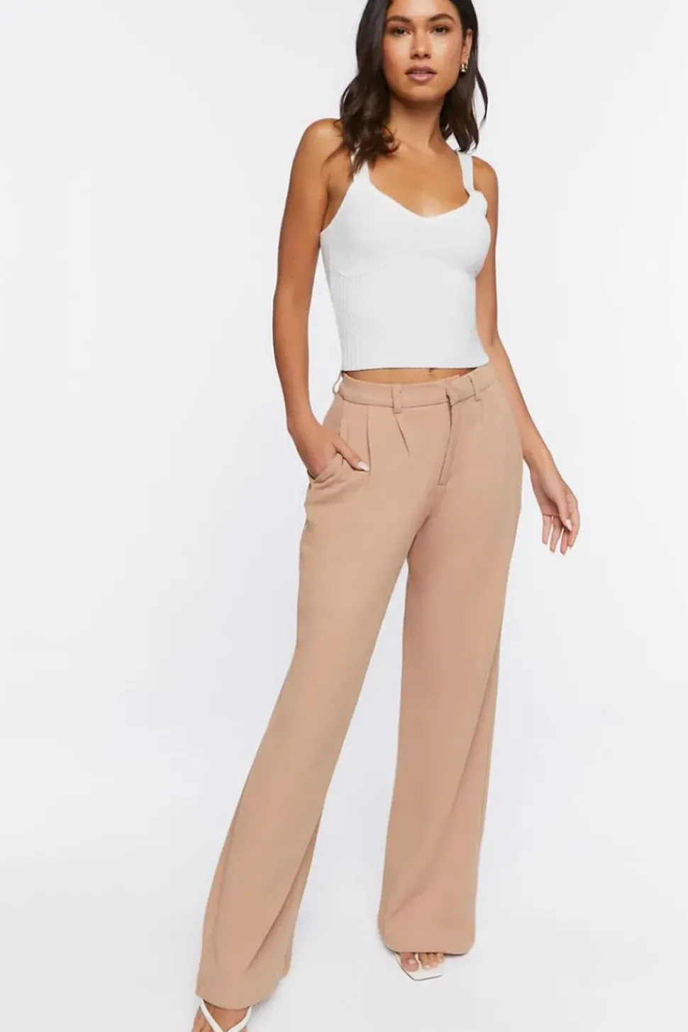 Wide-Leg High-Rise Pants