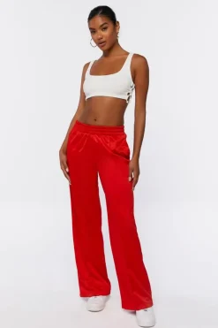Wide-Leg Mid-Rise Pants