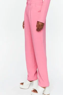 Wide-Leg Mid-Rise Trousers