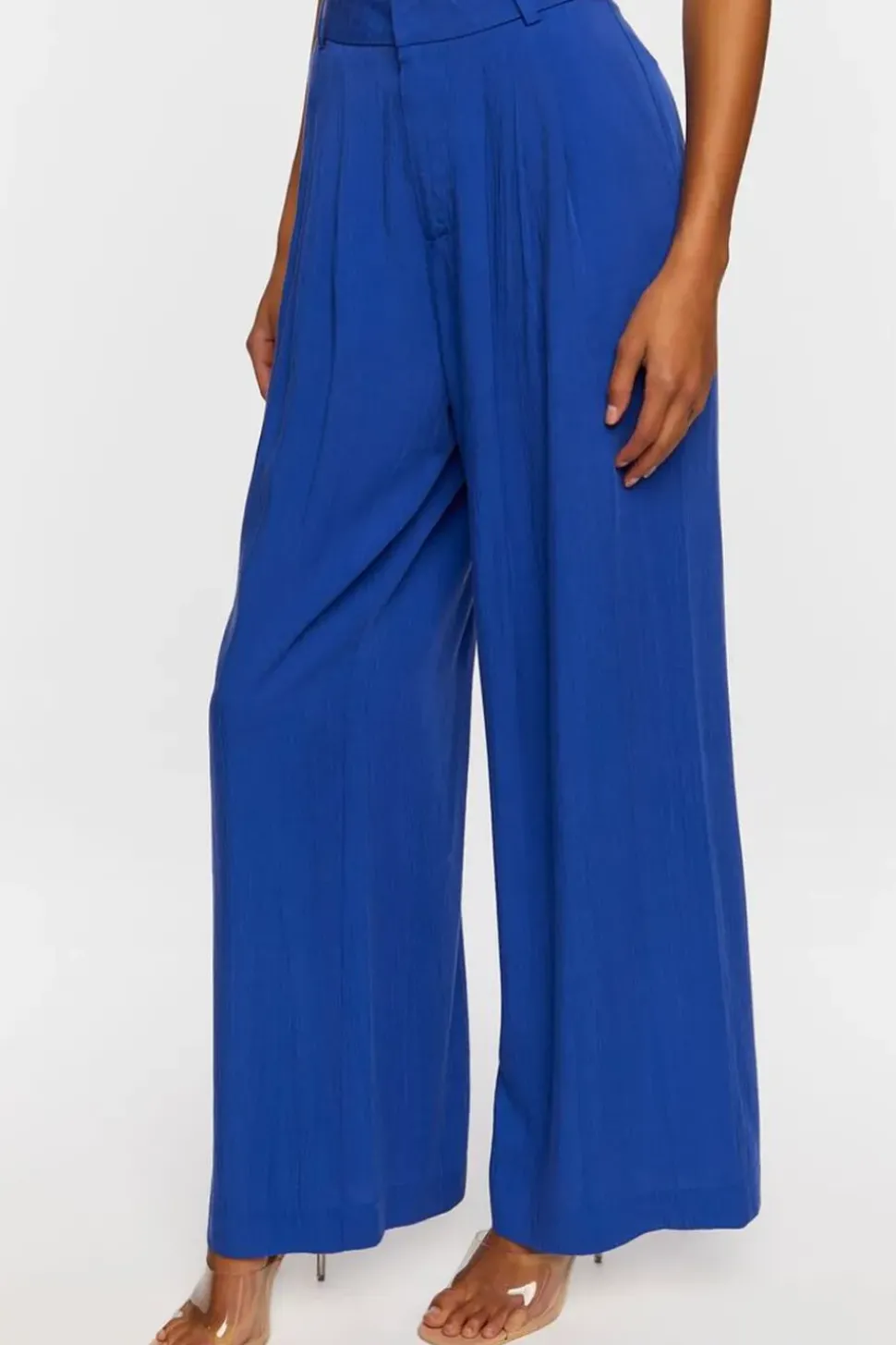 Wide-Leg Pleated Pants