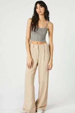Wide-Leg Pocket Pants