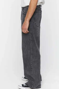 Wide-Leg Whiskered Jeans