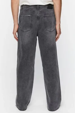 Wide-Leg Whiskered Jeans