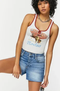 Wild West Graphic Studded Tank Top