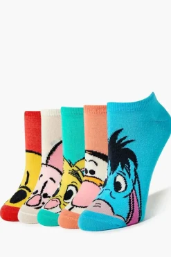 Winnie The Pooh Ankle Socks - 5 Pack
