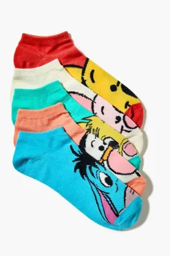 Winnie The Pooh Ankle Socks - 5 Pack