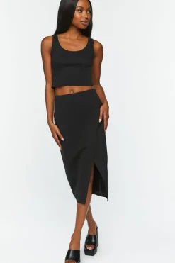Wrap Midi Skirt