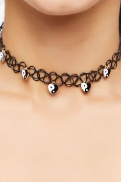 Yin Yang Charm Choker Necklace