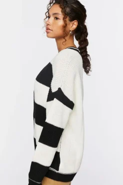 Yin Yang Colorblock Cardigan Sweater