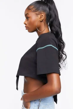 Yin Yang Graphic Cropped Tee