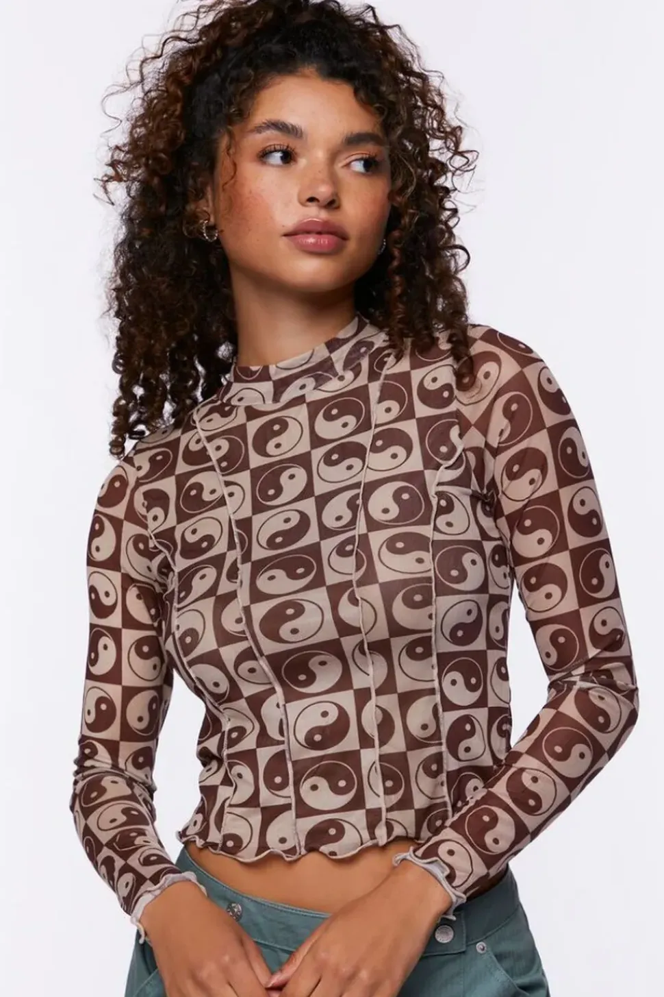 Yin Yang Print Top