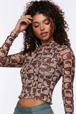 Yin Yang Print Top