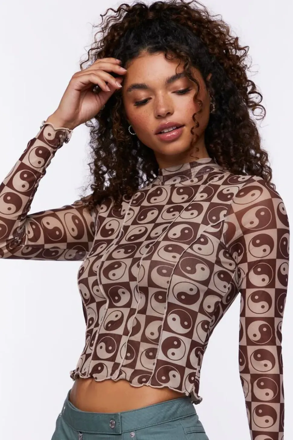Yin Yang Print Top