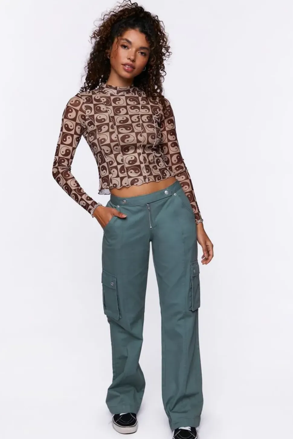 Yin Yang Print Top