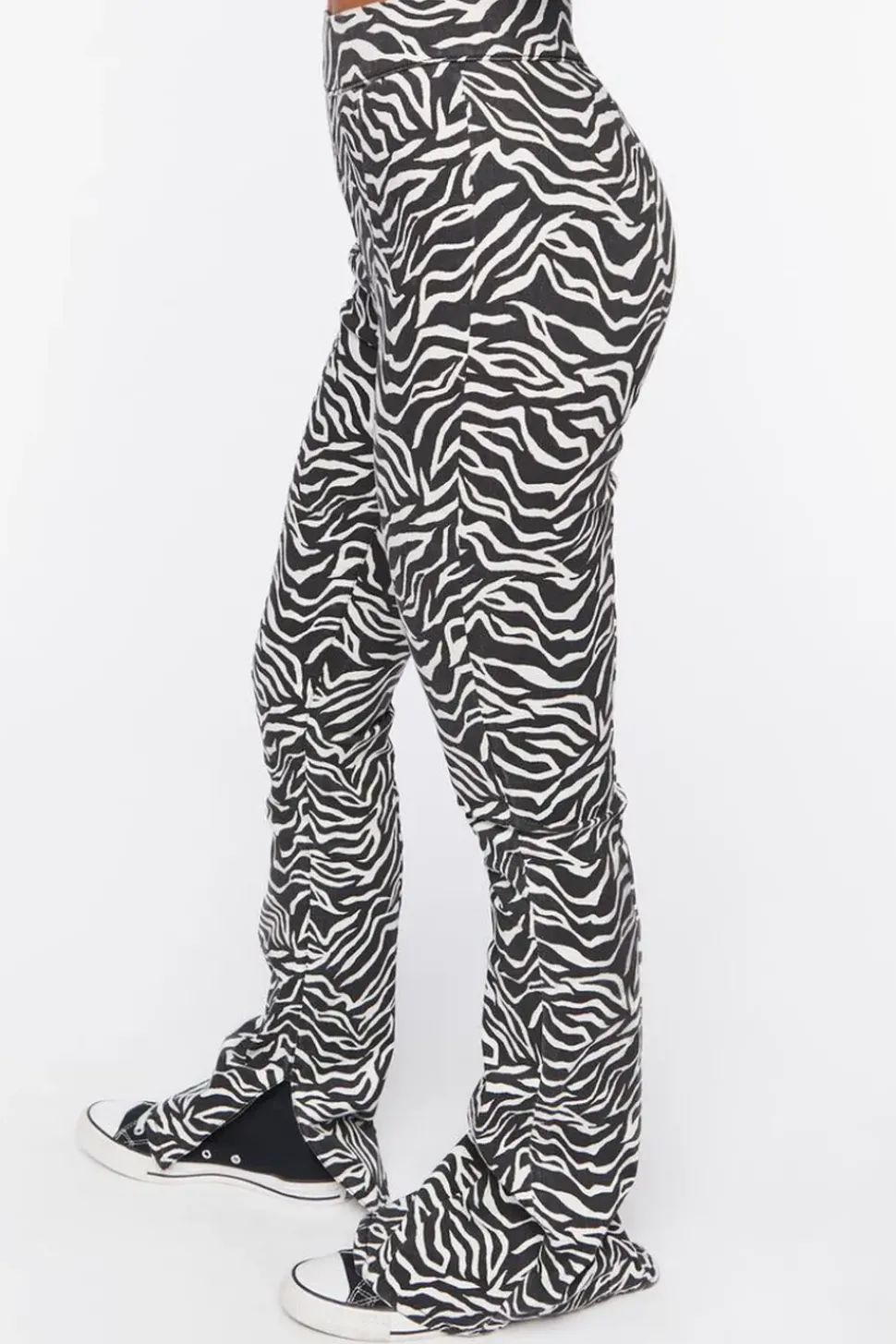 Zebra Print Bootcut Jeans