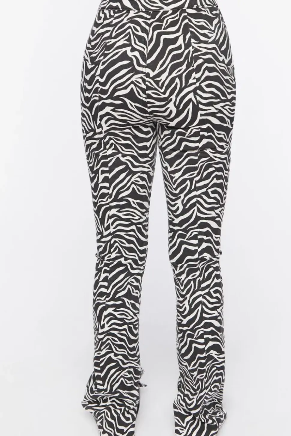 Zebra Print Bootcut Jeans