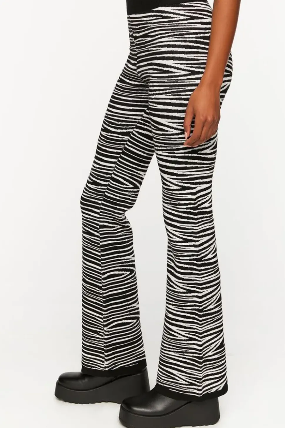 Zebra Print Flare Pants