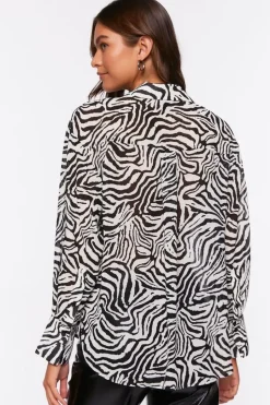 Zebra Print Long-Sleeve Shirt
