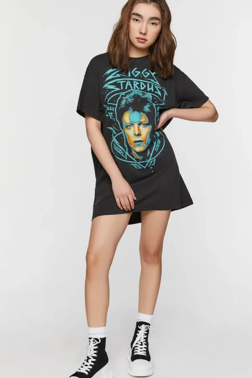 Ziggy Stardust Graphic T-Shirt Dress