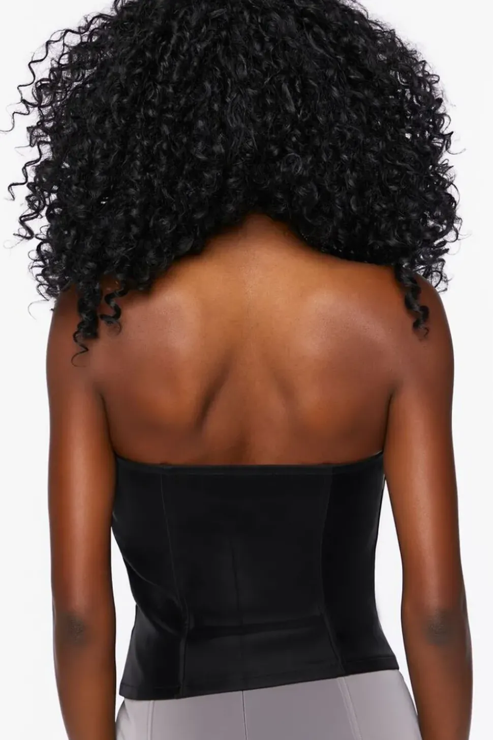 Zip-Front Bustier Tube Top