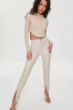 Zip-Front Crop Top