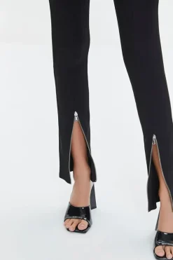 Zip-Hem Flare Pants