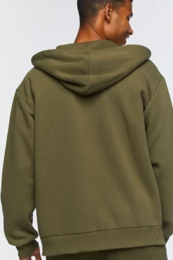 Zip-Up Drawstring Hoodie