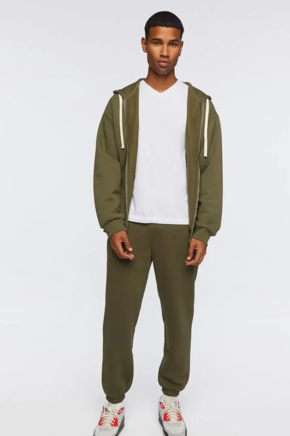 Zip-Up Drawstring Hoodie