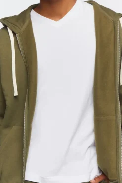 Zip-Up Drawstring Hoodie