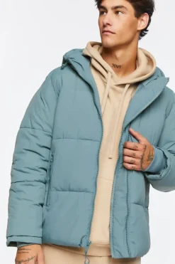 Zip-Up Hooded Puffer Jacket