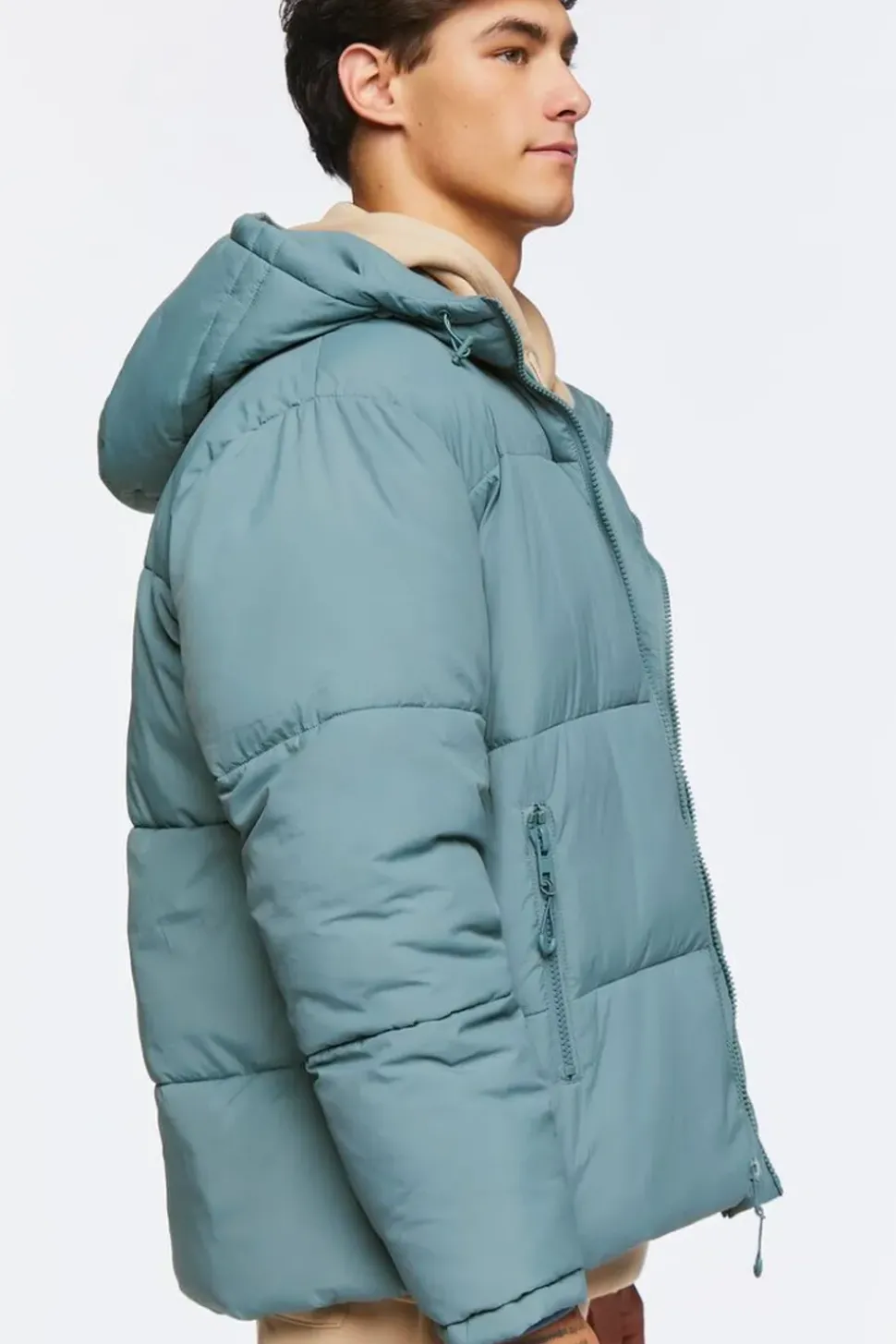 Zip-Up Hooded Puffer Jacket