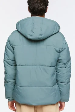 Zip-Up Hooded Puffer Jacket