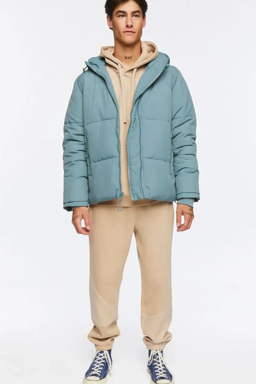 Zip-Up Hooded Puffer Jacket