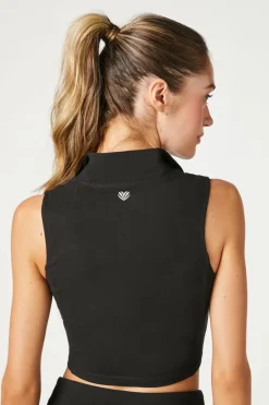 Zip-Up Longline Sports Bra