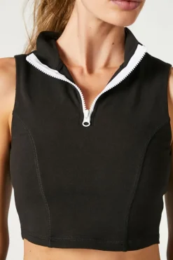 Zip-Up Longline Sports Bra