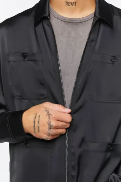Zip-Up Multi-Pocket Shirt